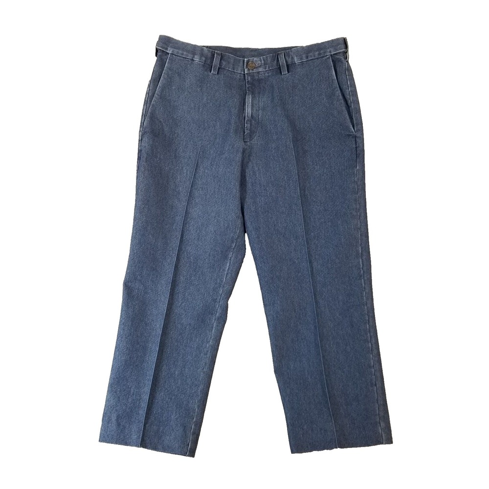 Haggar Jeans Mens 36x27 Blue Dad Jeans Straight Comfort Waist Retro Denim